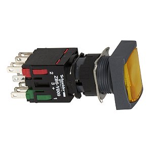 Botao 16Mm Plastico Luminoso Retangular 1Na 1Nf Amarelo XB6DW5B5B SCHNEIDER