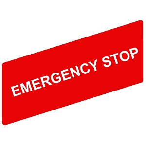 Etiqueta 8X27Mm Preto Vermelho Emergency Stop ZBY02330 SCHNEIDER