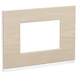 Placa+Suporte 4X2 3 Postos Class Br / Nordic Wood Horizontal S73410382H9 SCHNEIDER