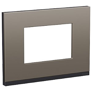 Placa+Suporte 4X2 3 Postos Class Gr / Grey Fenix Horizontal S73410388H9 SCHNEIDER