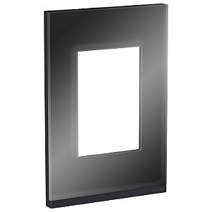 Placa+Suporte 4X2 3 Postos Class Gr / Dark Glass Vertical S734103819 SCHNEIDER