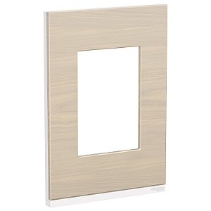 Placa+Suporte 4X2 3 Postos Class Br / Nordic Wood Vertical S734103829 SCHNEIDER