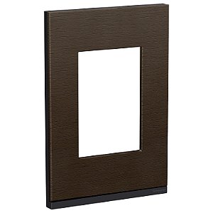 Placa+Suporte 4X2 3 Postos Class Gr / Wengue Wood Vertical S734103839 SCHNEIDER