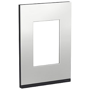 Placa+Suporte 4X2 3 Postos Class Gr / Aluminium Metal Vertical S734103849 SCHNEIDER
