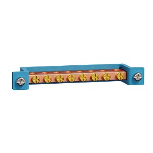 Easy9 - Neutral Busbar 8 Terminals For Enclosures Of 12/16 Ways - Blue Support EZ9E33B08N SCHNEIDER