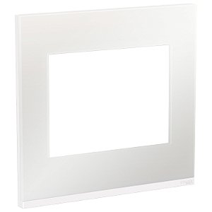 Placa+Suporte 4X4 6 Postos Class Br / White Glass S734203809 SCHNEIDER