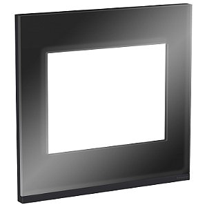 Placa+Suporte 4X4 6 Postos Class Gr / Dark Glass S734203819 SCHNEIDER