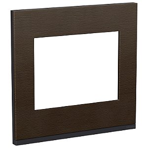 Placa+Suporte 4X4 6 Postos Class Gr / Wengue Wood S734203839 SCHNEIDER