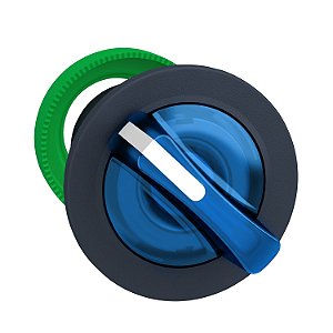 Flush Mounted Blue Illuminated Selector Switch Head 2 Pos Stay Put ZB5FK1263 SCHNEIDER