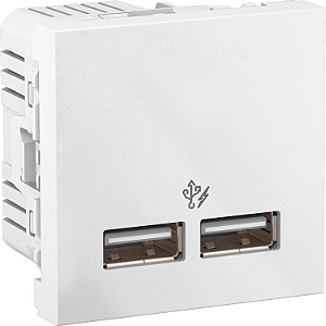 Orion - 2 Usb Charger 2.0 2.1A 127/220V - 2 Modules - White S70647304 APC