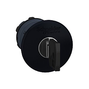 Cabeçote Para Botão Ø22Mm Plástico, Retorno Por Mola, Cogumelo Ø40Mm, Preto, Com Chave ZB5AS12 SCHNEIDER
