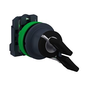 Comutador Faceado Ø30Mm Plástico, 2 Posições Retorno Por Mola, Com Chave N°455, Preto, Na XB5FG61 SCHNEIDER