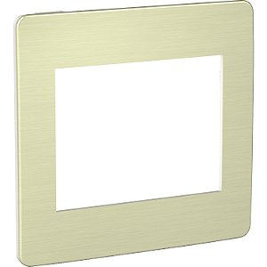 Orion - Cover-Frame 4X4 - 6 Modules - White / Aluminium Aurora Gold S733203649 SCHNEIDER
