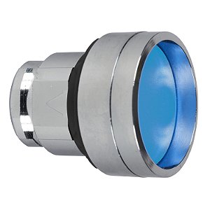 Cabeçote Para Botão Ø22Mm Metálico, Guarda Alta, Retorno Por Mola, Azul ZB4BA66 SCHNEIDER