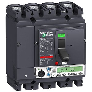 Circuit Breaker Compact Nsx100B - Micrologic 5.2 A 100 A - 4 Poles 4D LV429875 SCHNEIDER