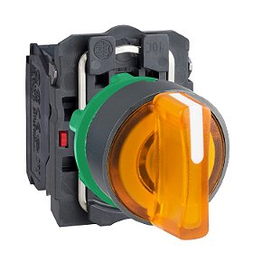Comutador Luminoso Ø22Mm Plástico 3 Posições Fixas, Amarelo, Na+Nf, 230V XB5AK135M5 SCHNEIDER