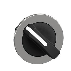 Cabeçote Para Comutador Faceado Ø30Mm Metálico, 2 Posições Fixas, Manopla Curta, Preto ZB4FD2 SCHNEIDER