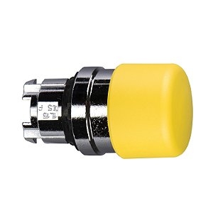 Cabeçote Para Botão Ø22Mm Metálico, Retorno Por Mola, Cogumelo Ø30Mm, Amarelo ZB4BC54 SCHNEIDER