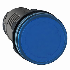Round Pilot Light Ø 22 - Blue - Integral Led - 110 V Dc - Screw Clamp Terminals XA2EVFD6LC SCHNEIDER