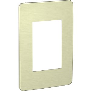 Orion - Cover-Frame 4X2 - 3 Modules - White / Aluminium Aurora Gold S733103649 SCHNEIDER