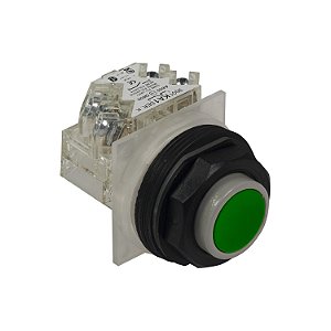 Botao 30Mm Plastico A Impulsao Embutido G.Alta 1Na 1Nf Verde 9001SKR2GH13 SCHNEIDER
