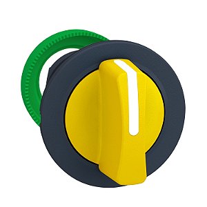 Flush Mounted Yellow Selector Switch Head 3 Pos Stay Put ZB5FD305 SCHNEIDER