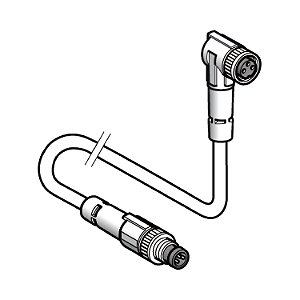Cabo Com Conector M8 - M8 3 Pin 2M XZCR2706037R2 SCHNEIDER