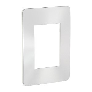 Orion - Cover-Frame 4X2 - 3 Modules - White / Chrome Satin S732103419 APC