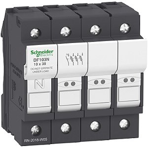 Porta Fusivel Sem Indicador 3P+N 32A 10X38 DF103N SCHNEIDER