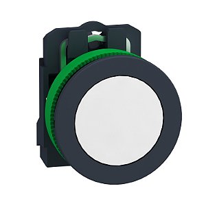 Sinalizador Monobloco Faceado Ø30Mm Plástico, Led De Alto Brilho, Branco, 24Vca/Cc XB5FVB1 SCHNEIDER