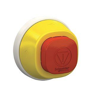 Cabeçote De Botão De Parada De Emergência Luminoso, Plástico, Ø22Mm, Girar Para Destravar, Led Branco/Vermelho, 24Vca/Cc ZB5AS84W3B SCHNEIDER
