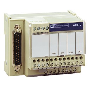 Base Telefast Com Bornes Para 4 Entradas Analogicastermort ABE7CPA412 SCHNEIDER