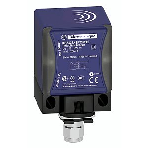 Sensor Indutivo Cubico 24Vcc Saida Analogica 0..10V Nao Faceado Sn=25Mm Conec.M1 XS9C2A2A1M12 SCHNEIDER