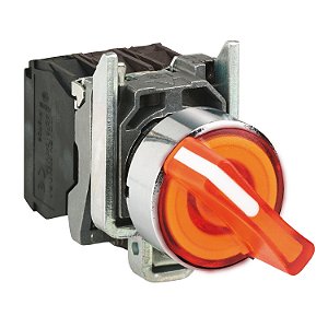 Comutador Luminoso Ø22Mm Metálico, 3 Posições Fixas, Amarelo, Na+Nf, 230V XB4BK135M5 SCHNEIDER