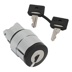 Cabeçote Para Comutador Ø22Mm Metálico, 2 Posições Fixas, Com Chave ZB4BG414 SCHNEIDER