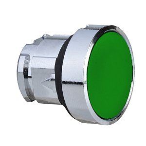 Cabeçote Para Botão Ø22Mm Metálico, Retorno Por Mola, Verde, Revestimento De Borracha ZB4BP38 SCHNEIDER