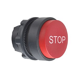 Cabeçote Para Botão Ø22Mm Plástico, Saliente, Retorno Por Mola, Vermelho, "Stop" ZB5AL434 SCHNEIDER