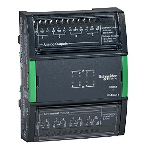 Módulo De Expansão Smartx Ui-8/Ao-4 - 8 Entradas Universais - 4 Saídas Analógicas (0-10Vdc Ou 0-20Ma) SXWUI8A4X10001 SCHNEIDER