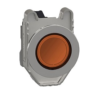 Pilot Light Flush Mounted, Metal, Orange, Ø30, Plain Lens With Integral Led, 230...240 V Ac XB4FVM5 SCHNEIDER