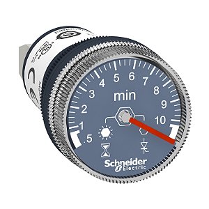 Temporizador Ø22Mm Plástico, Montagem Em Painel, Atraso De 0,5...10 Minutos, Alimentação 100...240Vcc/Ca XB5DTGM4 SCHNEIDER