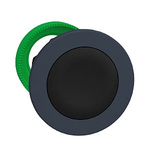 Flush Mounted Push Button Head, Plastic, Black, Ø30, Spring Return, Unmarked ZB5FA2 SCHNEIDER