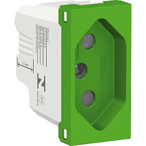 Modulo Tomada Br 2P+T 20A 250V 1M Verde S702031G4 SCHNEIDER