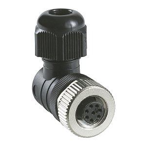 Conector Femea Cotovelo M12 8 Pinos Anel Metalico Pg7 XZCC12FCM80B SCHNEIDER