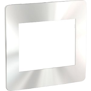 Orion - Cover-Frame 4X4 - 6 Modules - White / Chrome Gloss S732203429 SCHNEIDER
