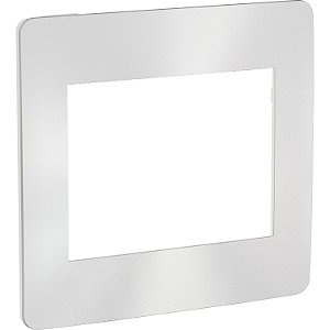 Orion - Cover-Frame 4X4 - 6 Modules - White / Chrome Satin S732203419 SCHNEIDER