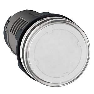 Pilot Light, Plastic, White, Ø 22 Mm, With Integral Led, 380…400V Ac, Anti-Interference XA2EVQ1LC SCHNEIDER