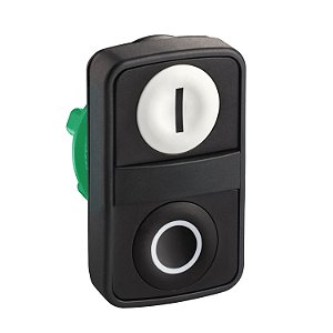 Cabeçote Para Botão Duplo Ø22Mm Plástico, Retorno Por Mola, Branco "I", Preto "O" ZB5AA7121 SCHNEIDER