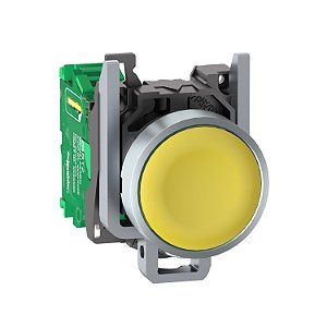 Botao Metalico Wireless Com Pastilha Amarela ZB4RTA5 SCHNEIDER