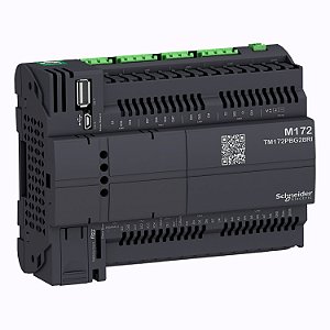 Controlador Lógico Programável Sem Display - 8 Entradas / 8 Saídas Digitais + 8 Entradas / 4 Saídas Analógicas - Ethernet - 24 Vdc TM172PBG28RI SCHNEIDER