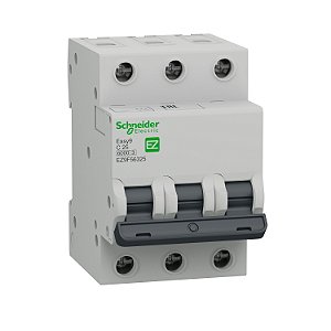 Disjuntor Easy9 3P 25A Curva C 6000A EZ9F56325 SCHNEIDER